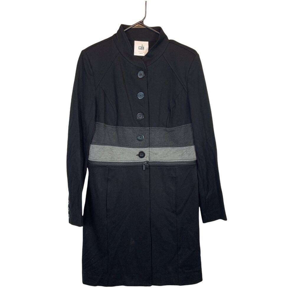 CAbi #3176 Osaka Nights Convertible Jacket/Coat Black + Gray Size Small